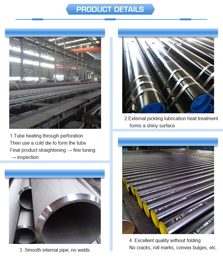 ASTM A106/ API 5L / ASTM A53 Grade B Seamless Steel Pipe for Oil and Gas